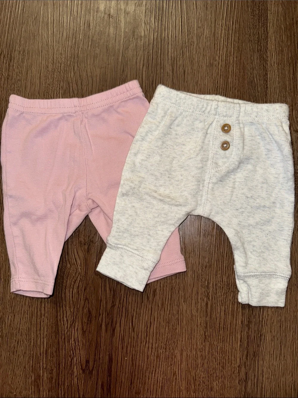 Carter’s Baby Girl Newborn Leggings Set - Pink & Light Heather Gray